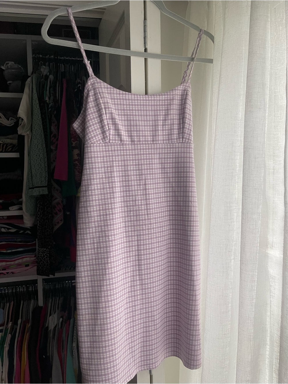 Brandy Melville - Light Lilac Gingham Dress